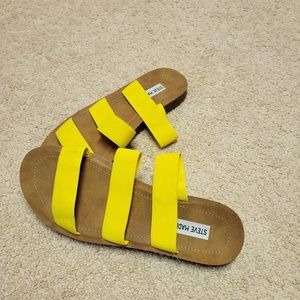 Steven Madden Pascale Flat Sandals, Yellow, Size 11